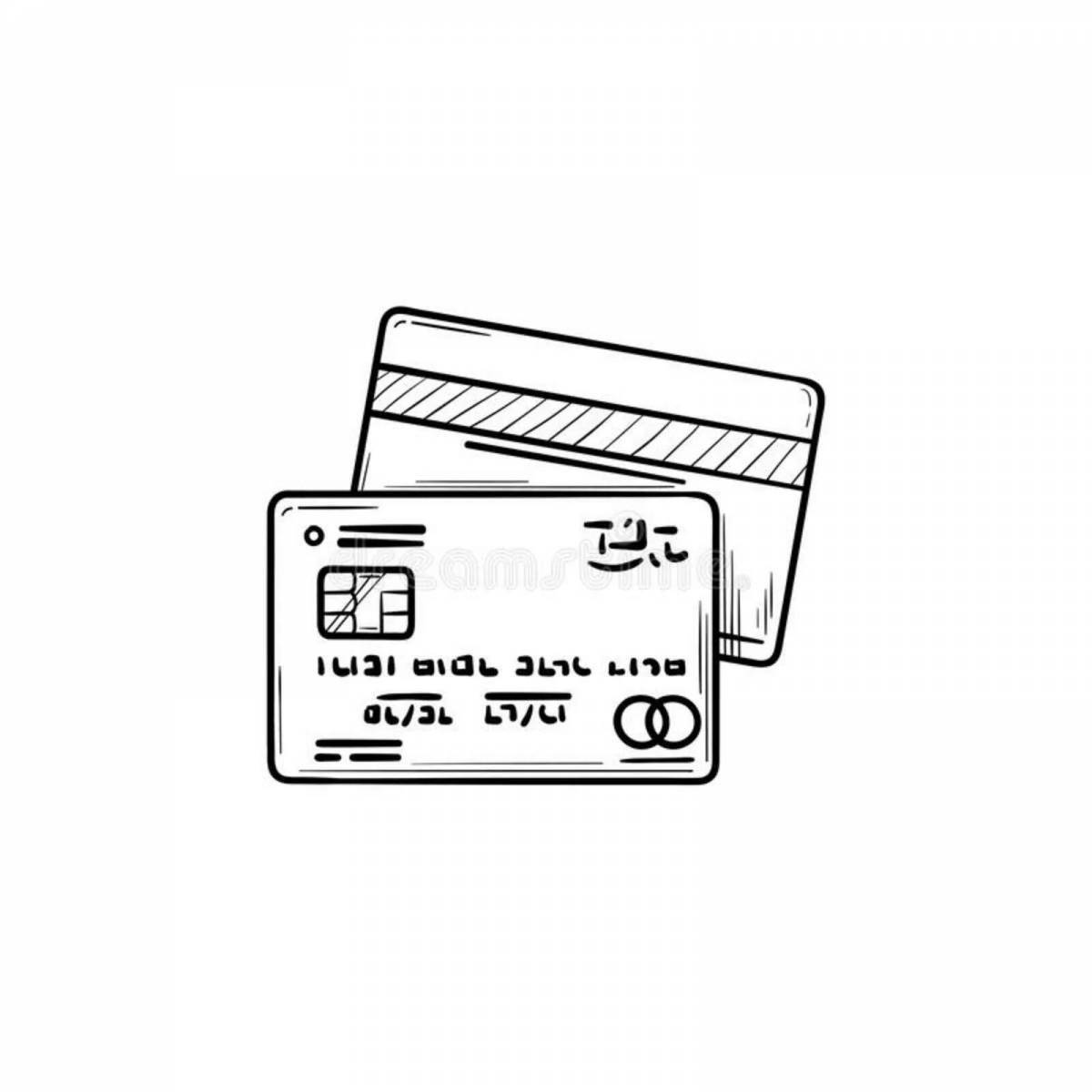 Раскраска кредитная карточка
