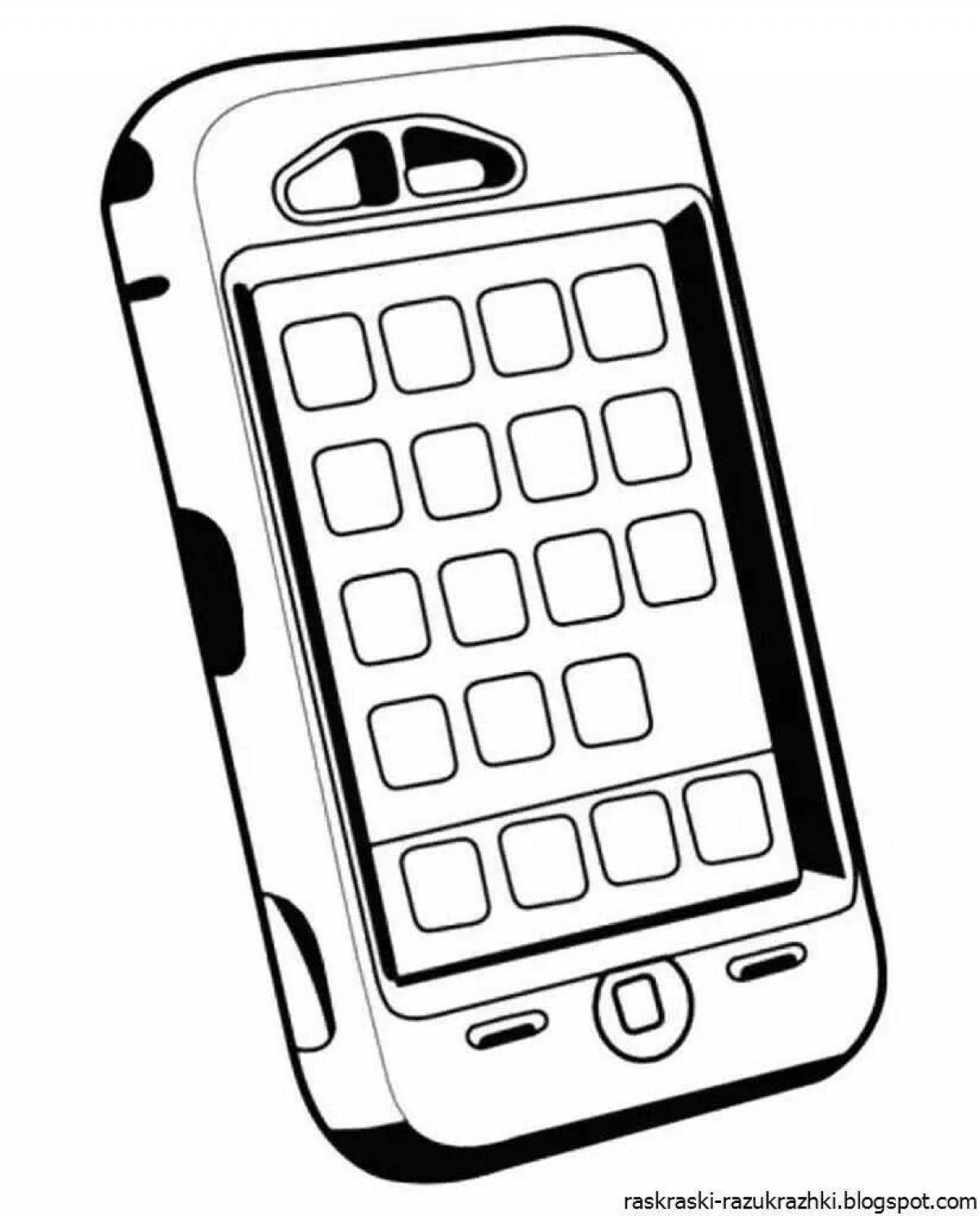 Гипнотическая страница раскраски мобильного телефона