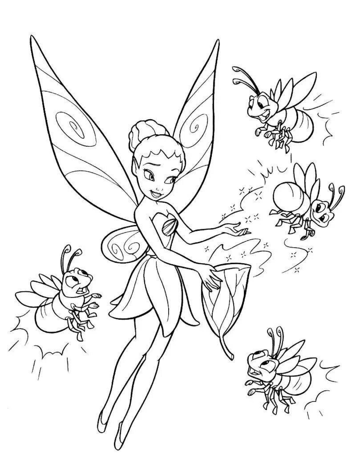 Fairy coloring fairy din