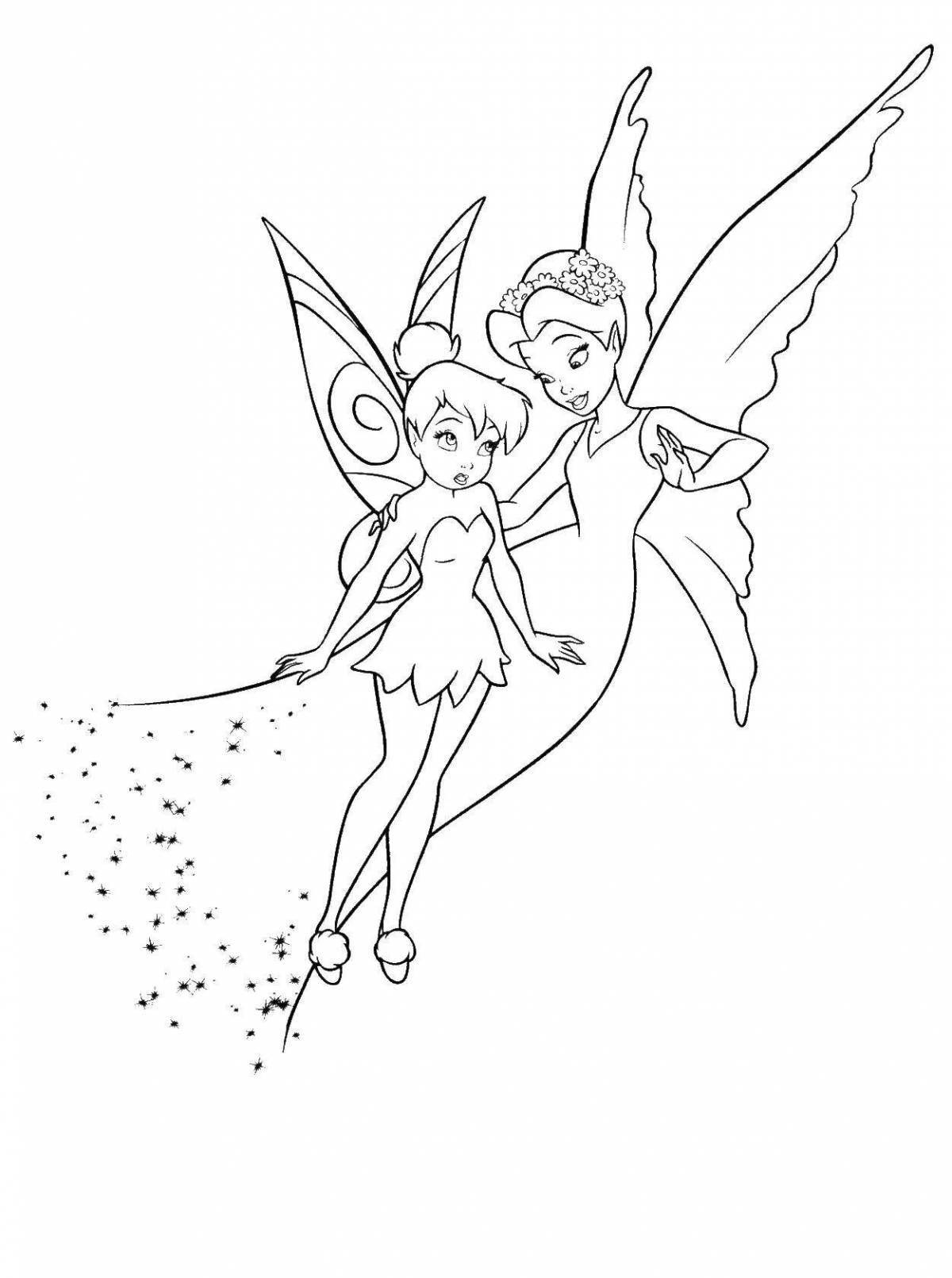 Elegant coloring fairy din