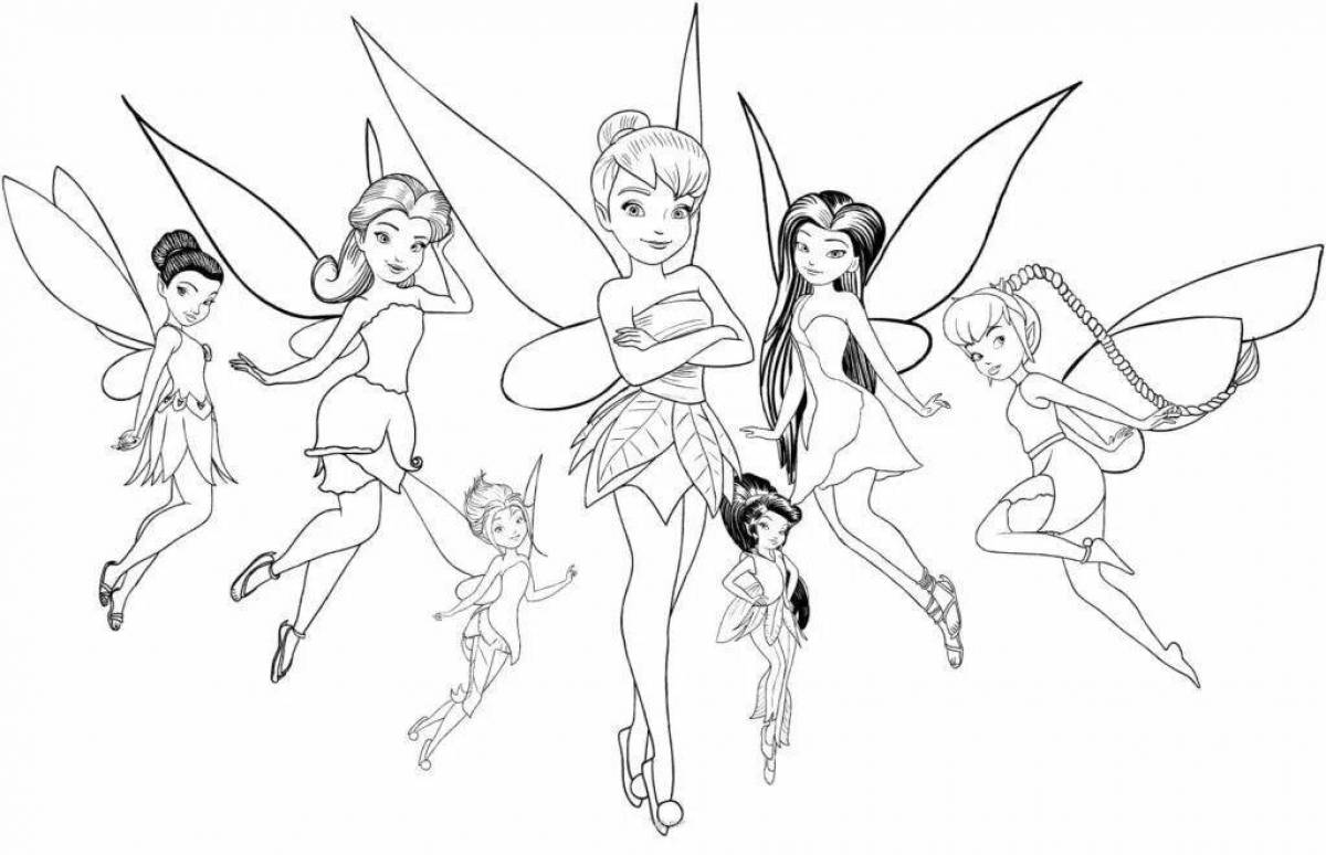 Playful coloring fairy din