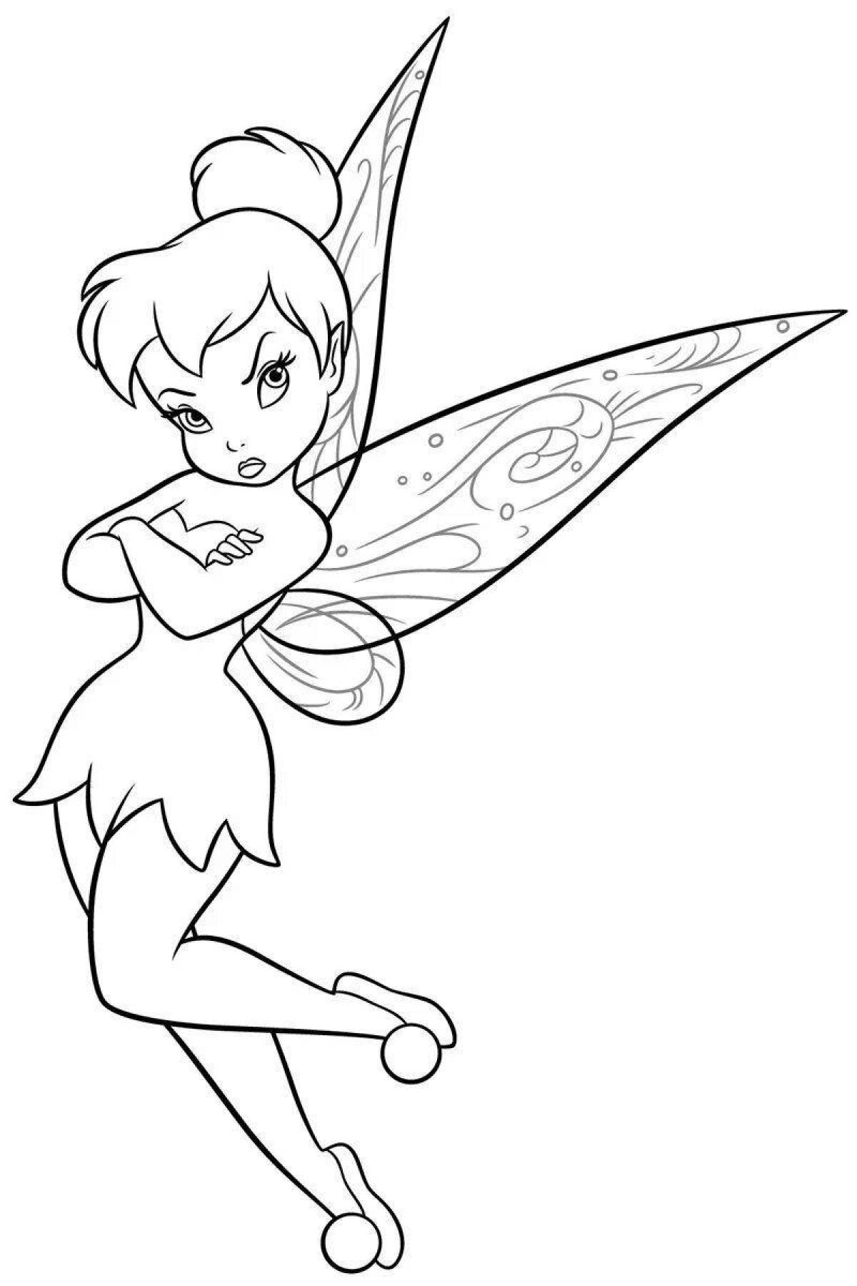 Poetic coloring fairy din