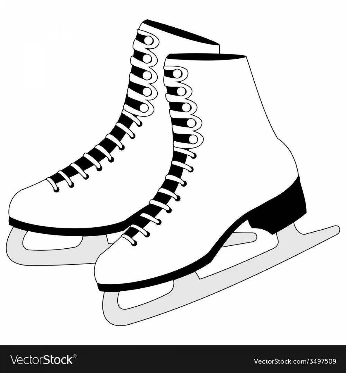 Fine skating coloring page