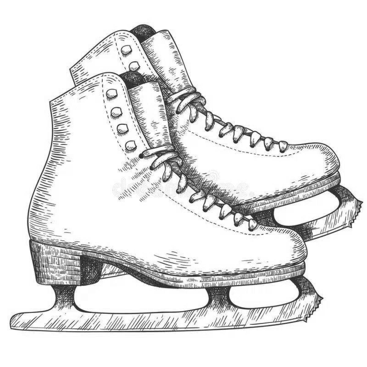 Coloring page wild figure skates