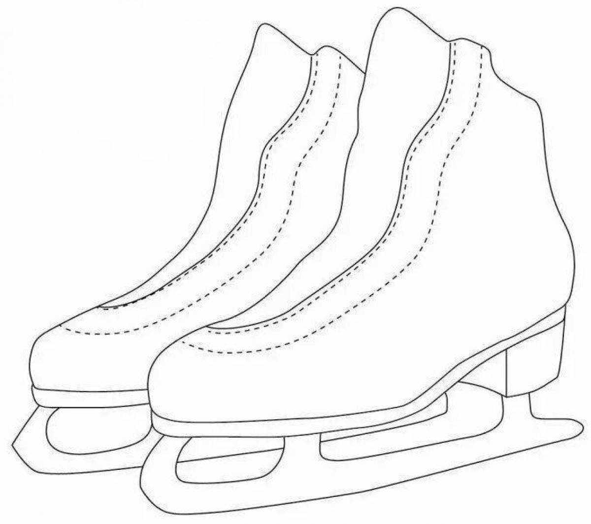 Coloring page elegant figure skates