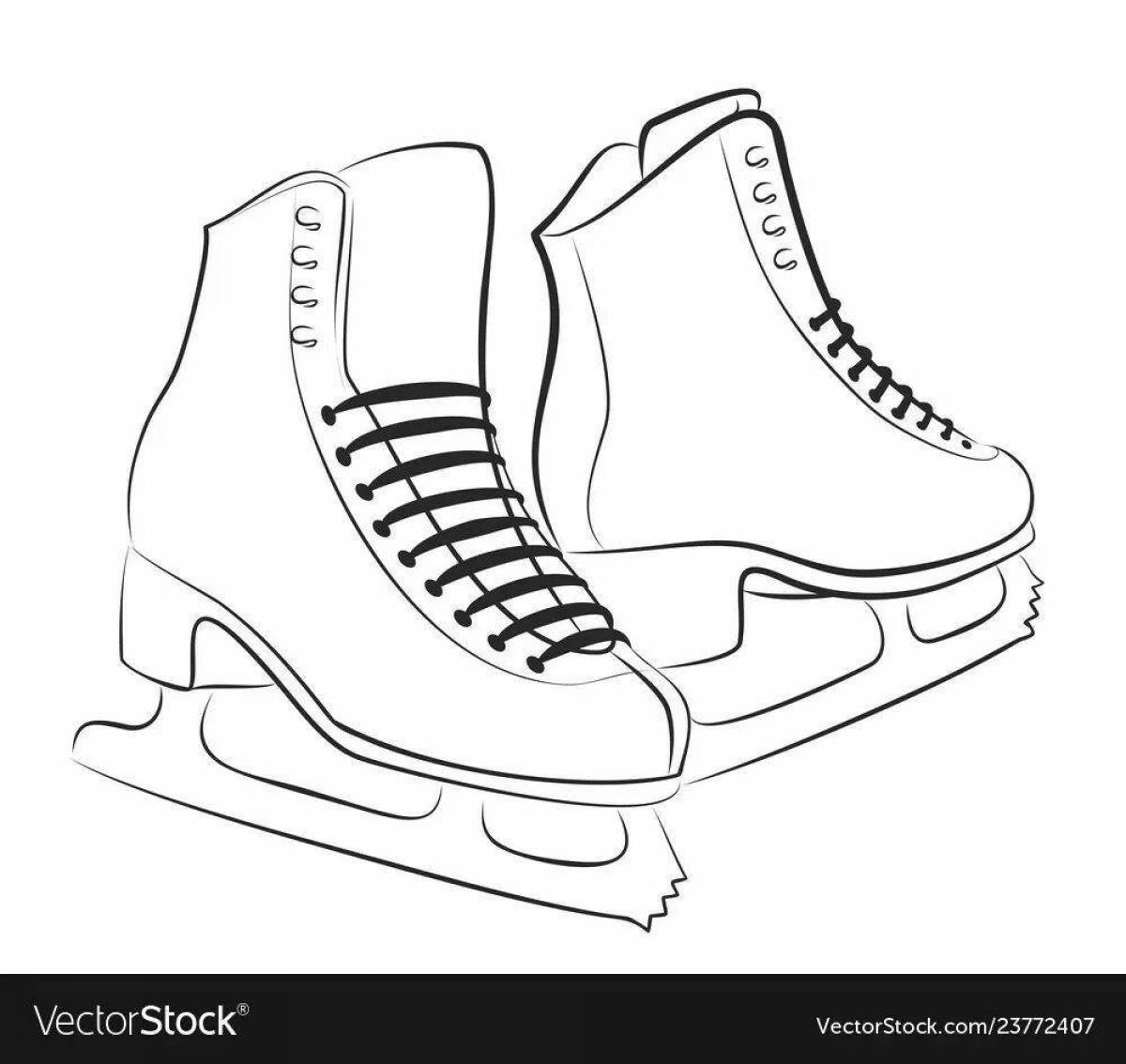 Coloring page dazzling figure skates