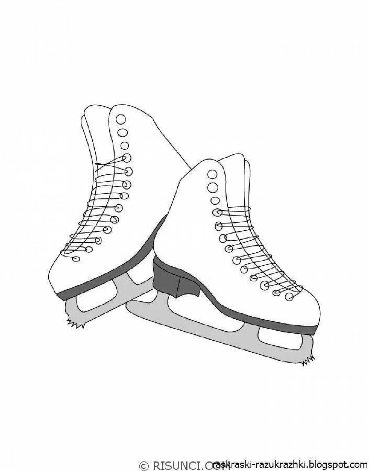 Coloring figure skates color-explosion