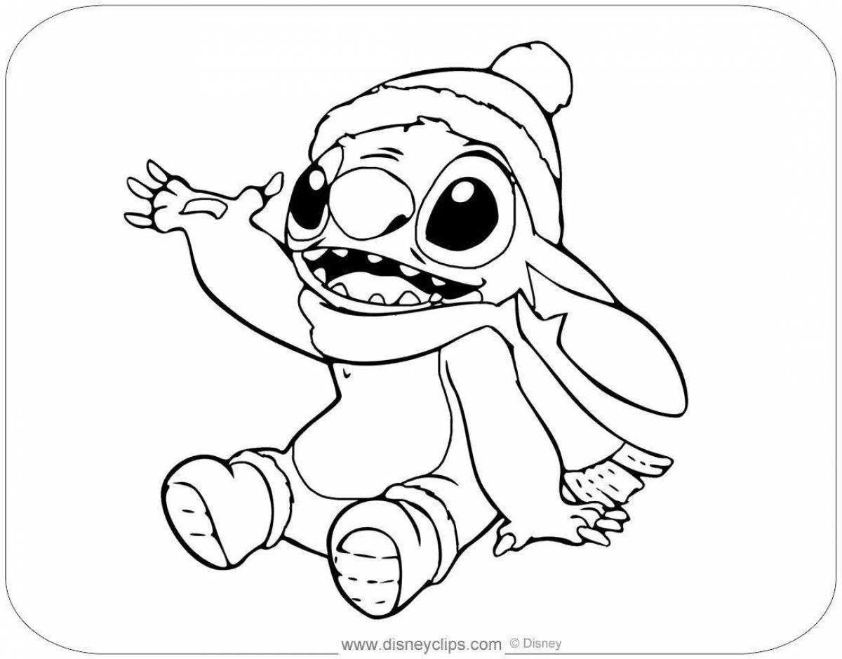 Outstanding coloring cute stitch