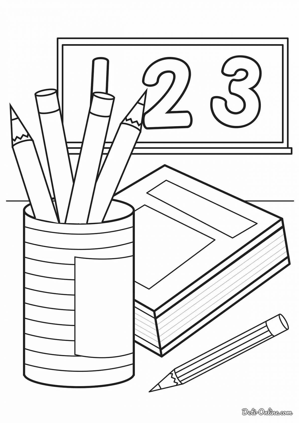 Rux coloring page glitter pencils