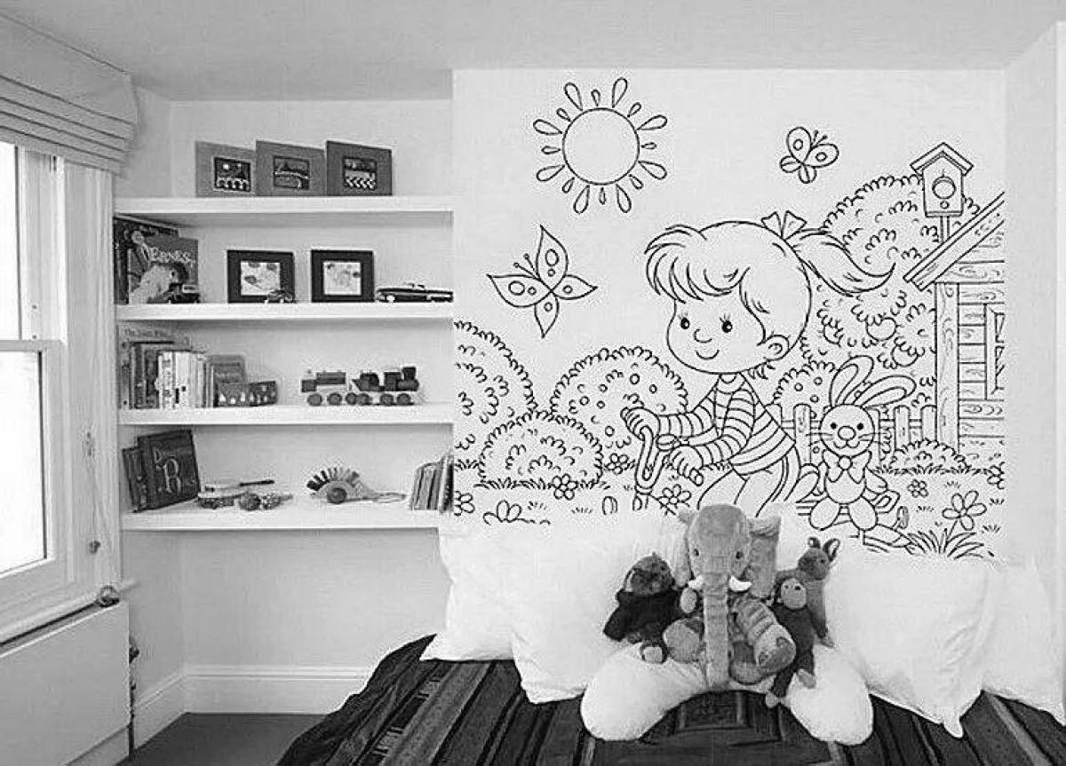 Adorable room decoration coloring book