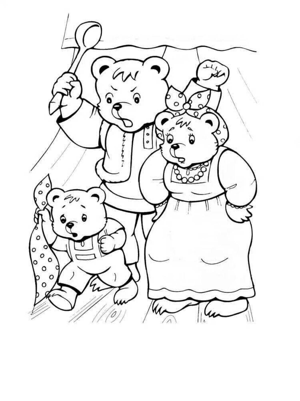 Colorful coloring of three bears