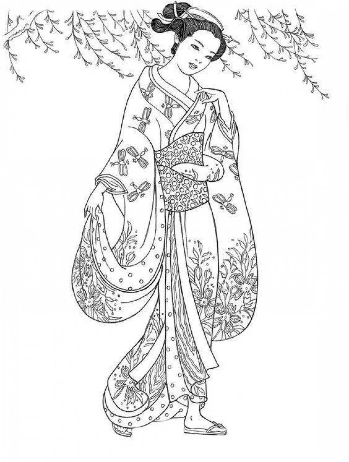 Картина раскраска Японский стиль. Доминик Дэвисон (VP1282) Babylon