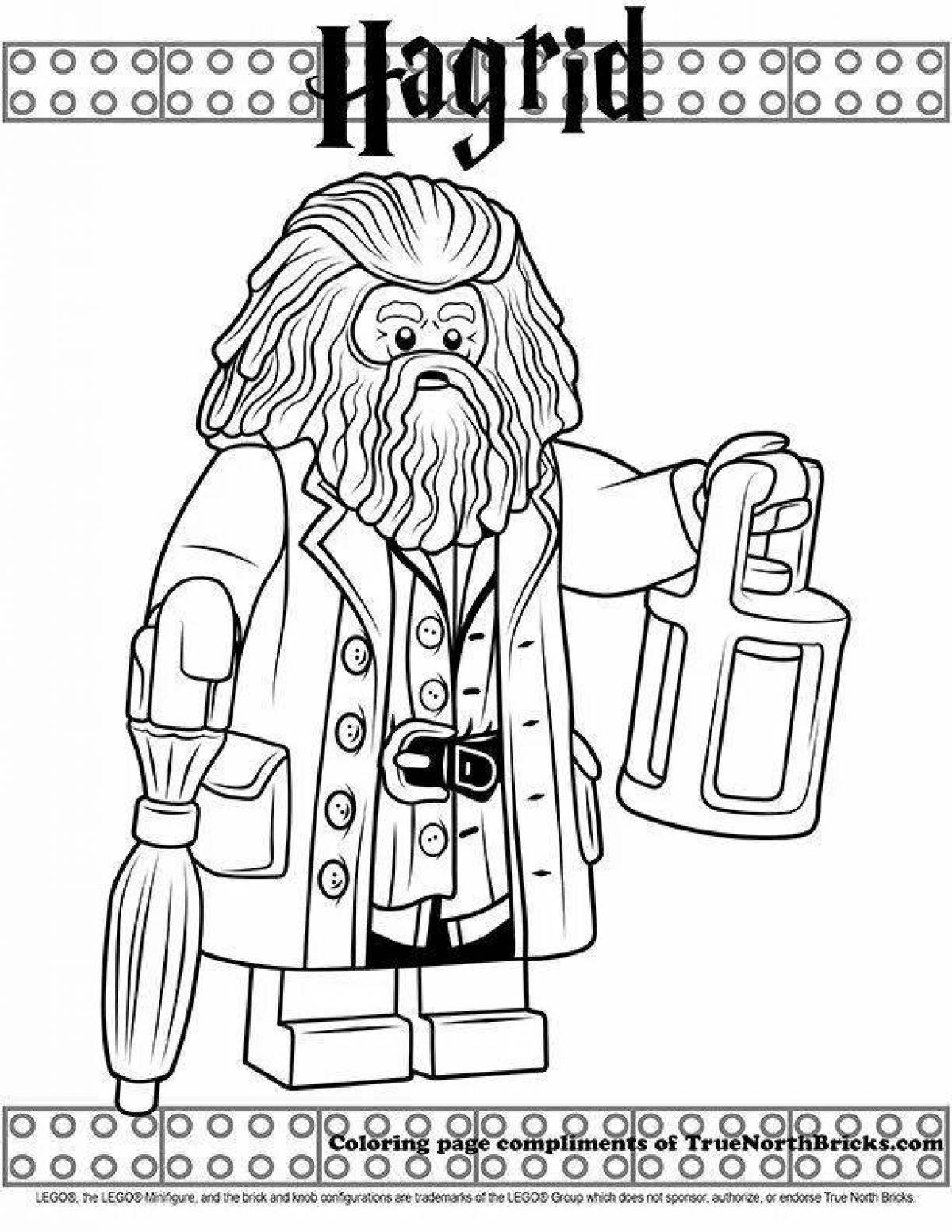Playful lego harry potter coloring page