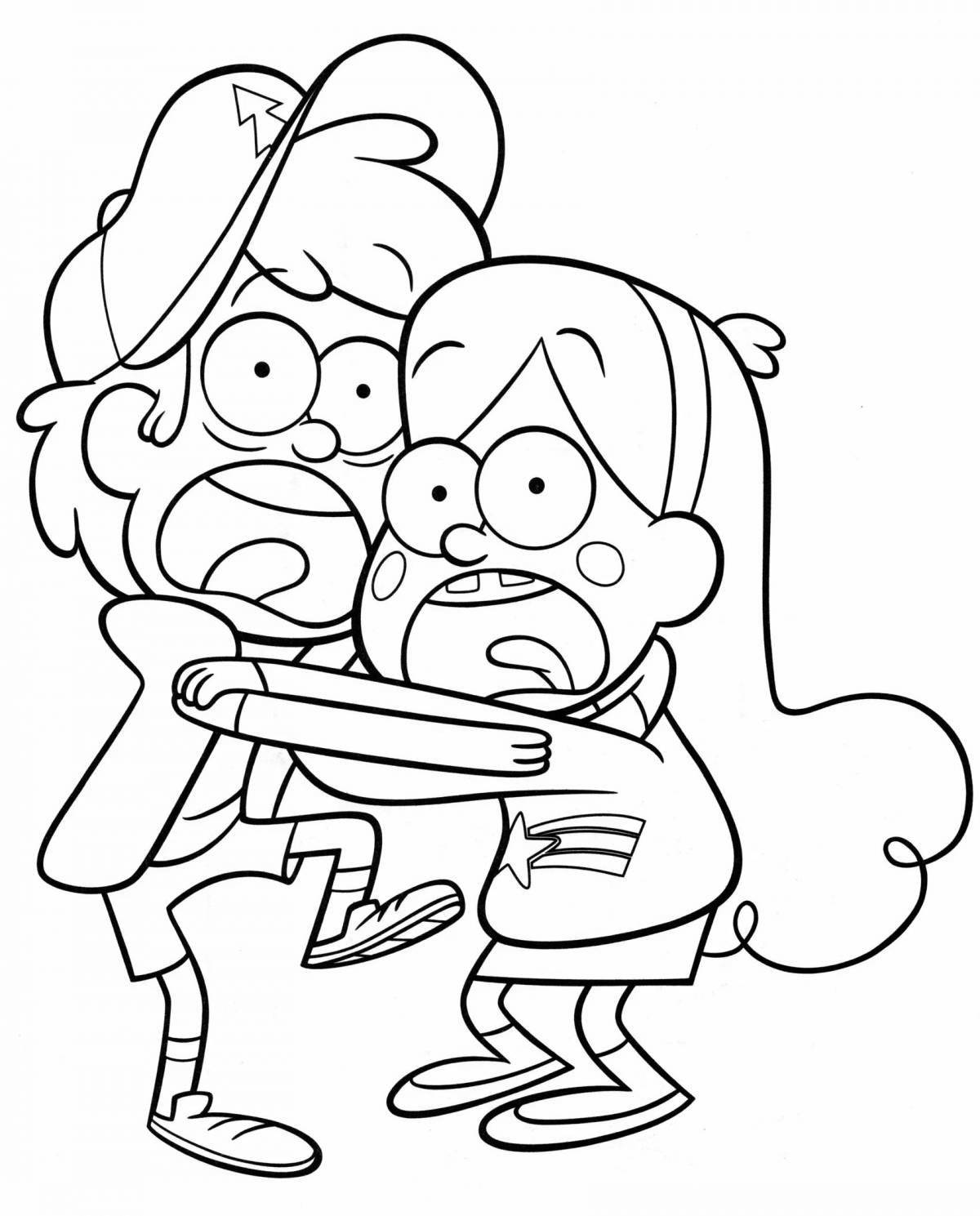 Gravity falls awesome coloring book for girls
