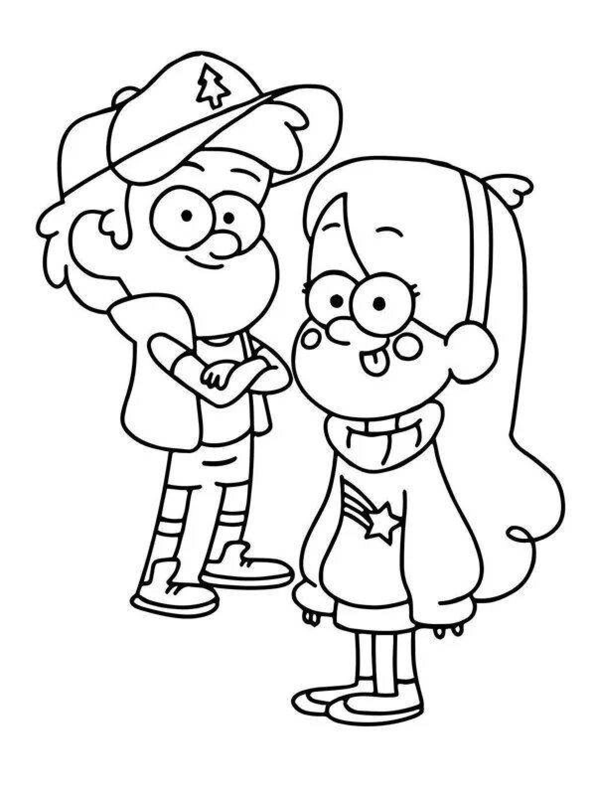 Gravity falls live coloring for girls