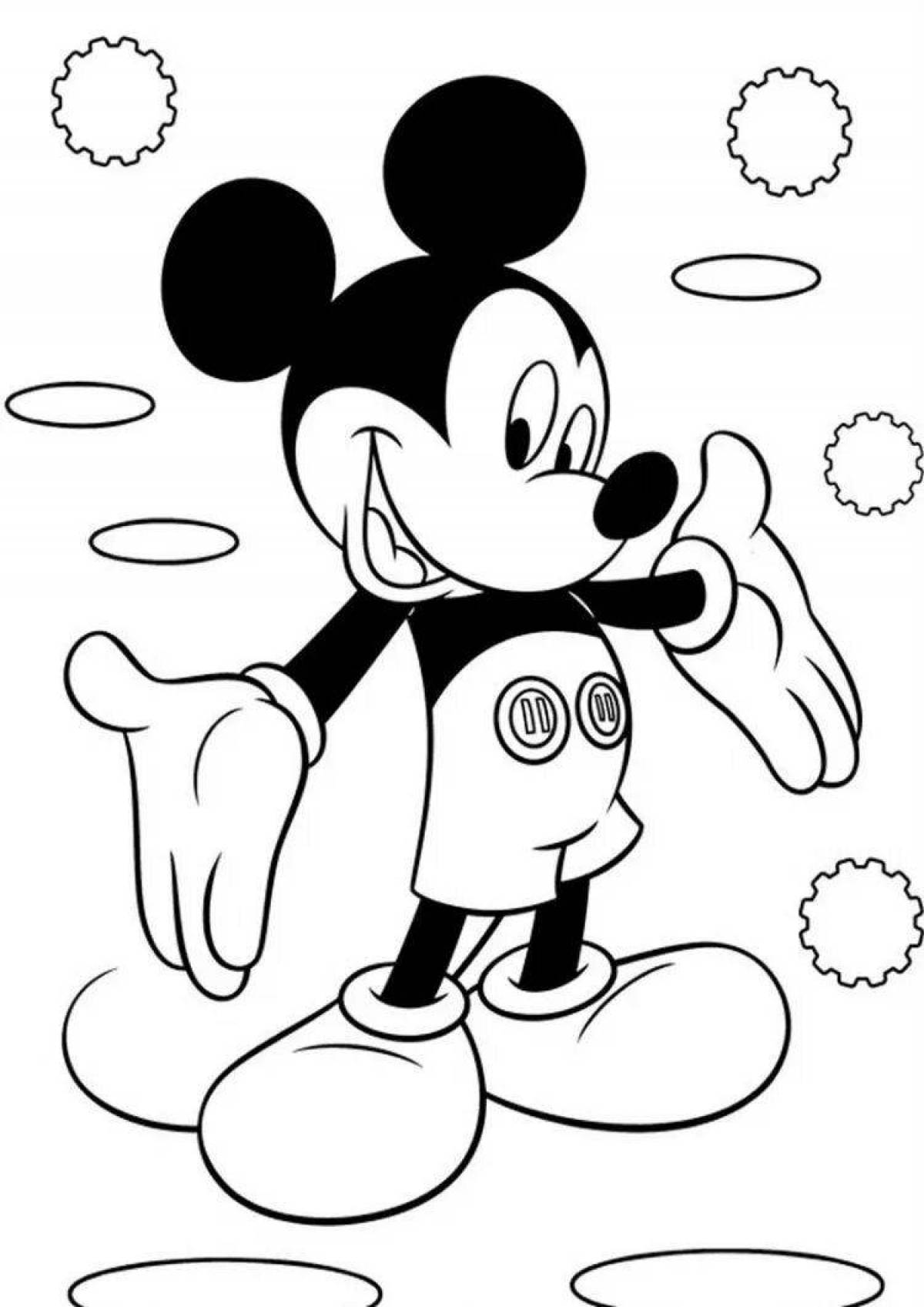 Fun coloring mickey mouse for kids