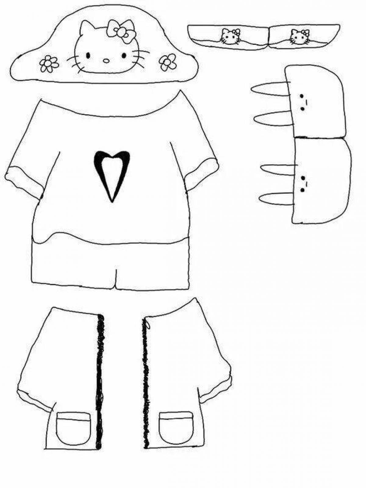 Креативная раскраска утка лалафан с одеждой