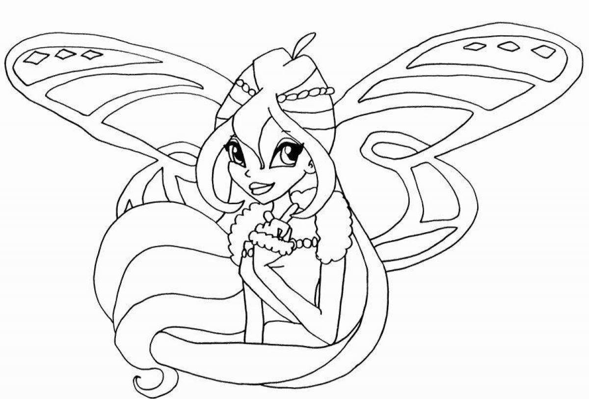 Adorable winx coloring book for kids