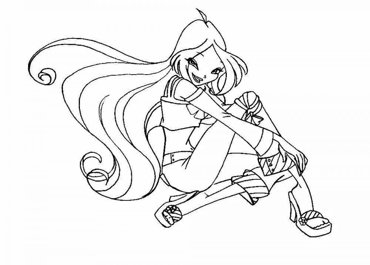 Adorable winx coloring pages for kids