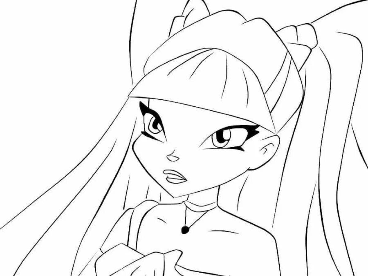 Sparkling winx coloring pages for kids