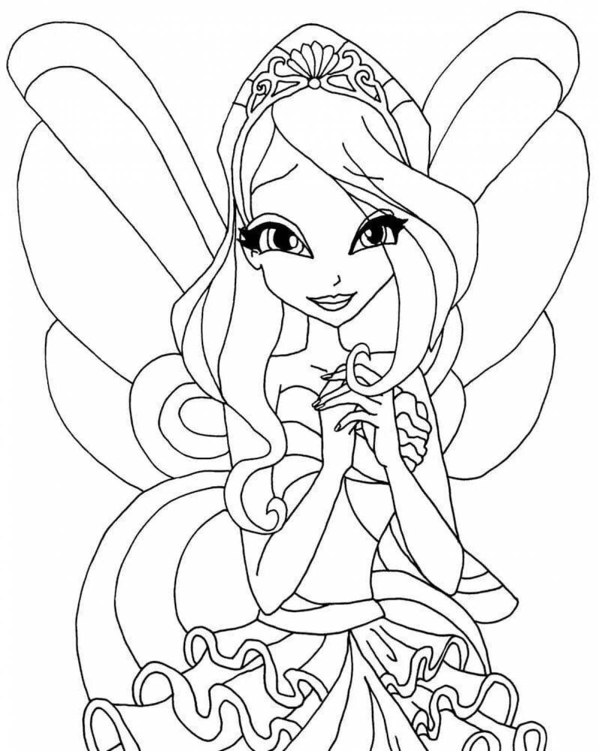 Glowing winx coloring book for kids