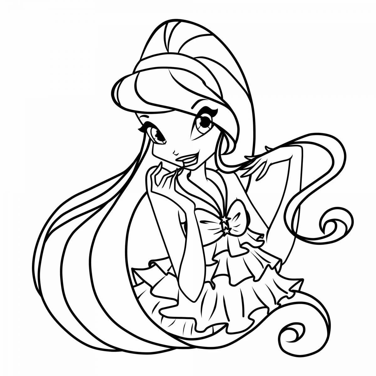 Fancy winx coloring book for kids