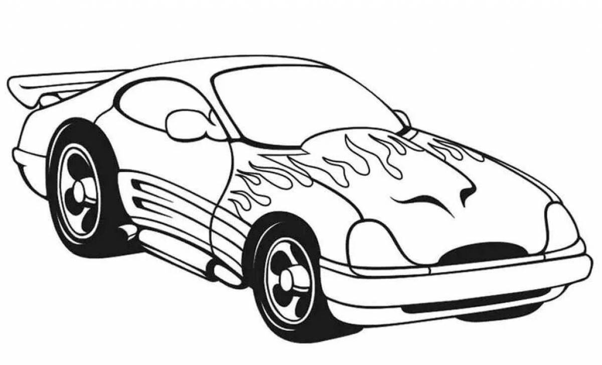 Grand coloring page racing cars for boys