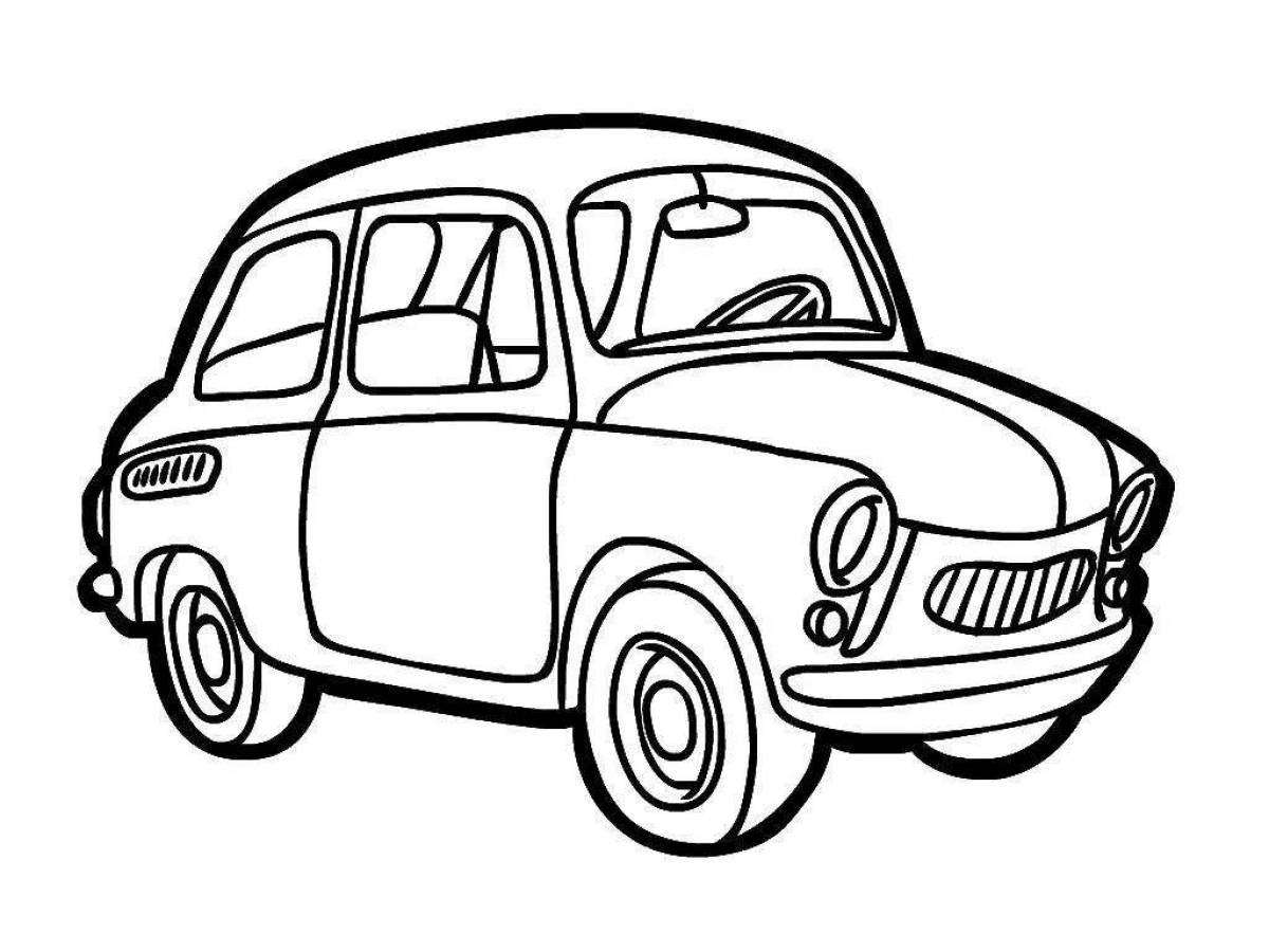 Exquisite car coloring book for kids
