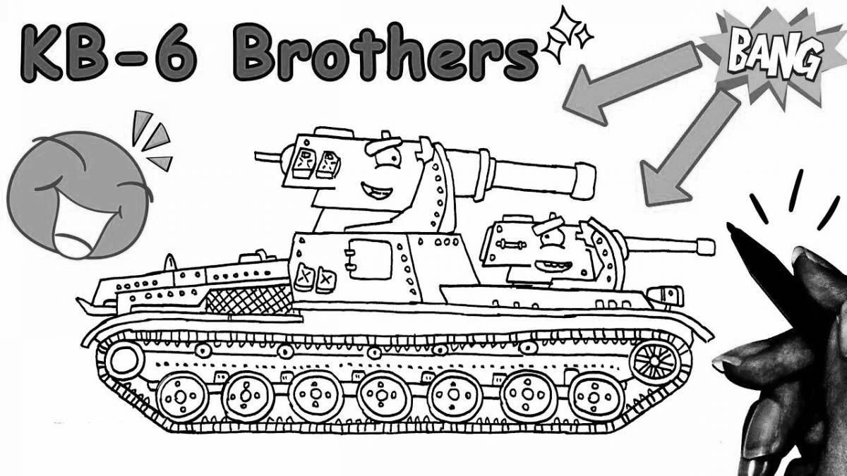 Coloring page fancy tanks gerand