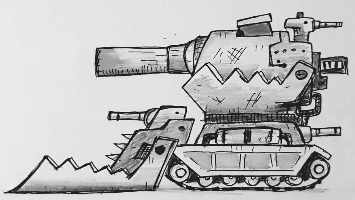 Animated gerand tanks coloring book