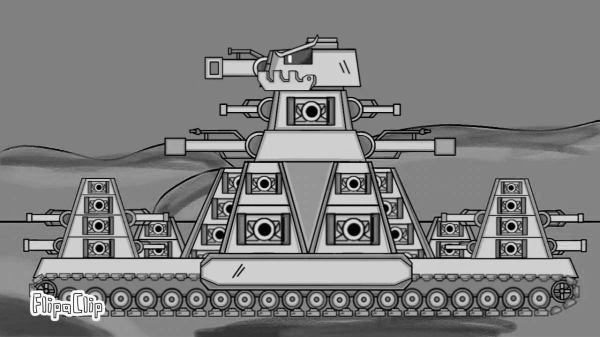 Раскраска инновационные танки геранд