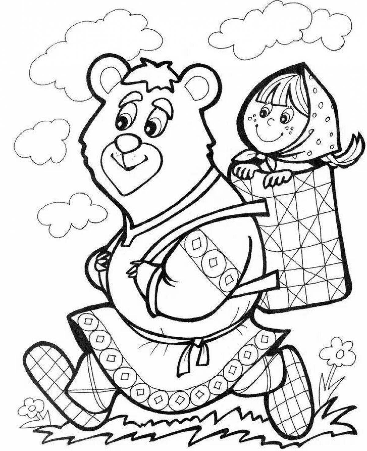 Adorable fairy tale characters coloring book for kids