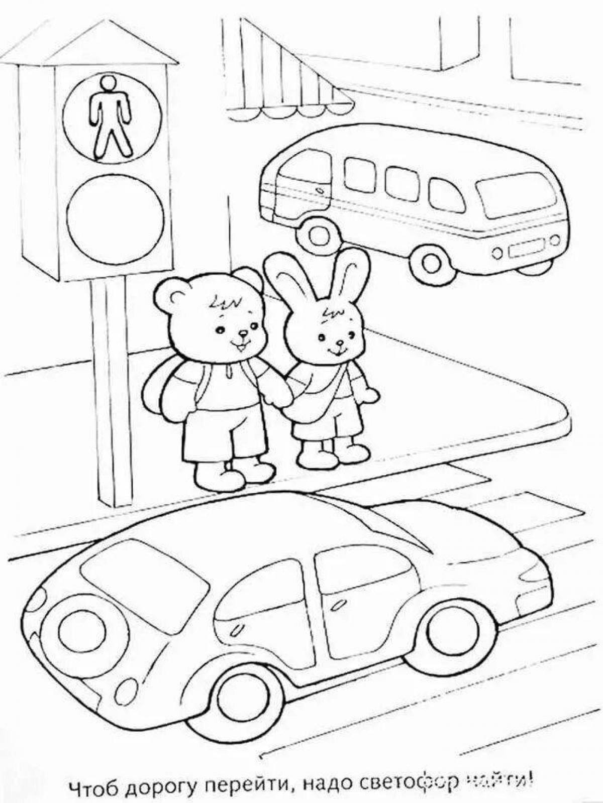 Safety fun coloring book for preschoolers