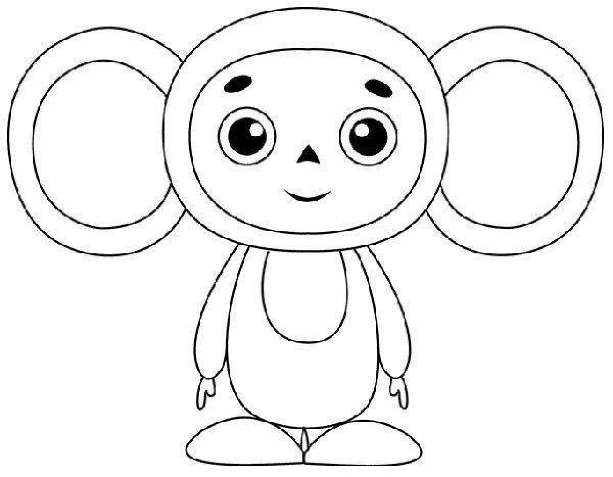 Playful Cheburashka coloring book for children 5-6 years old
