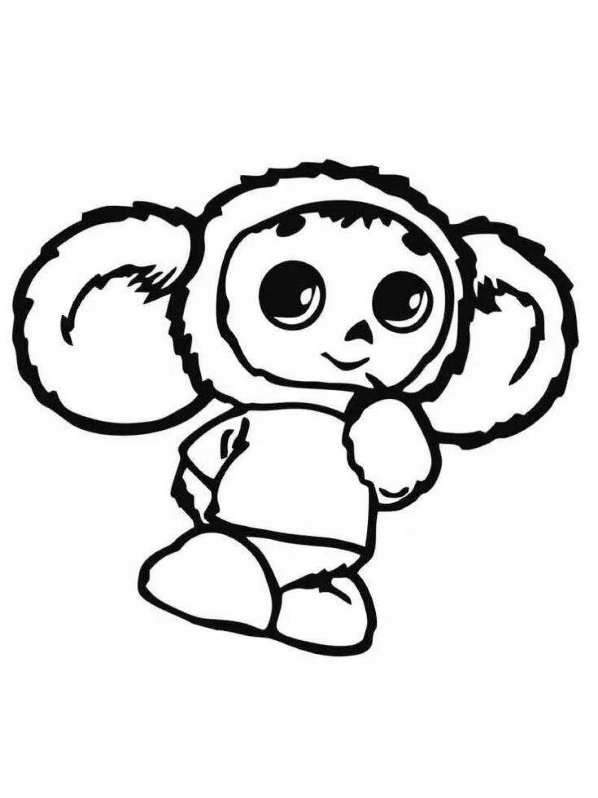 Fun coloring Cheburashka for the little ones