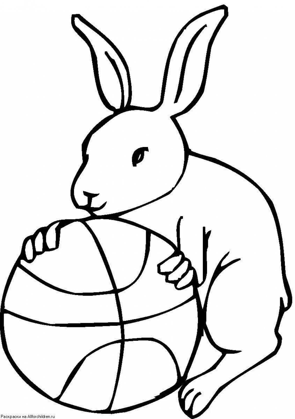 Trendy bunny coloring book for 6-7 year olds