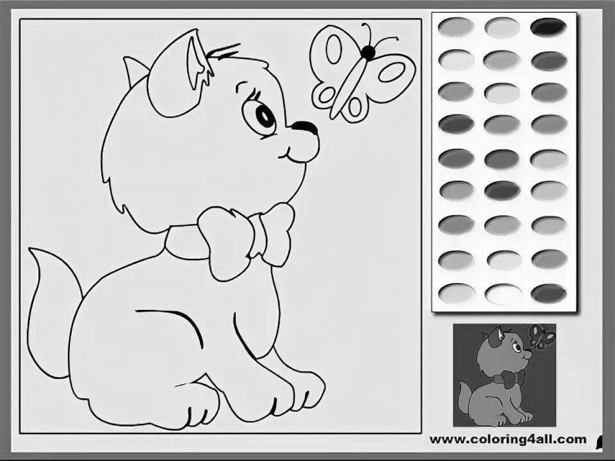 Joyful computer mouse coloring pages for girls