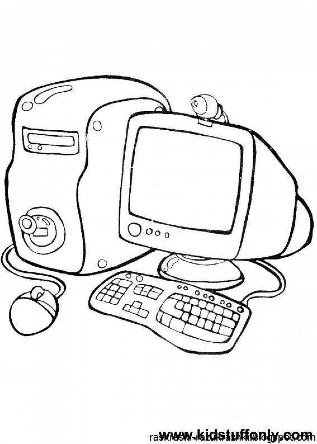 Wonderful computer mouse coloring pages for girls