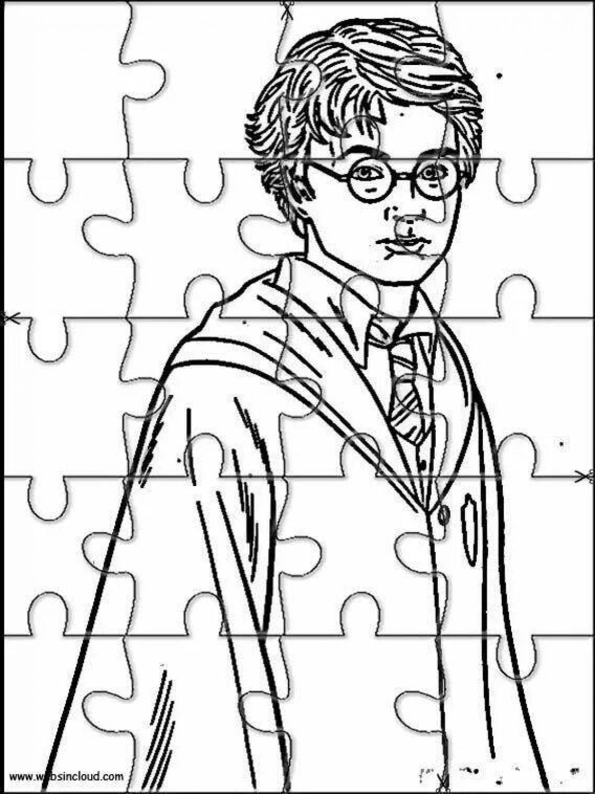 Charming harry potter coloring by numbers