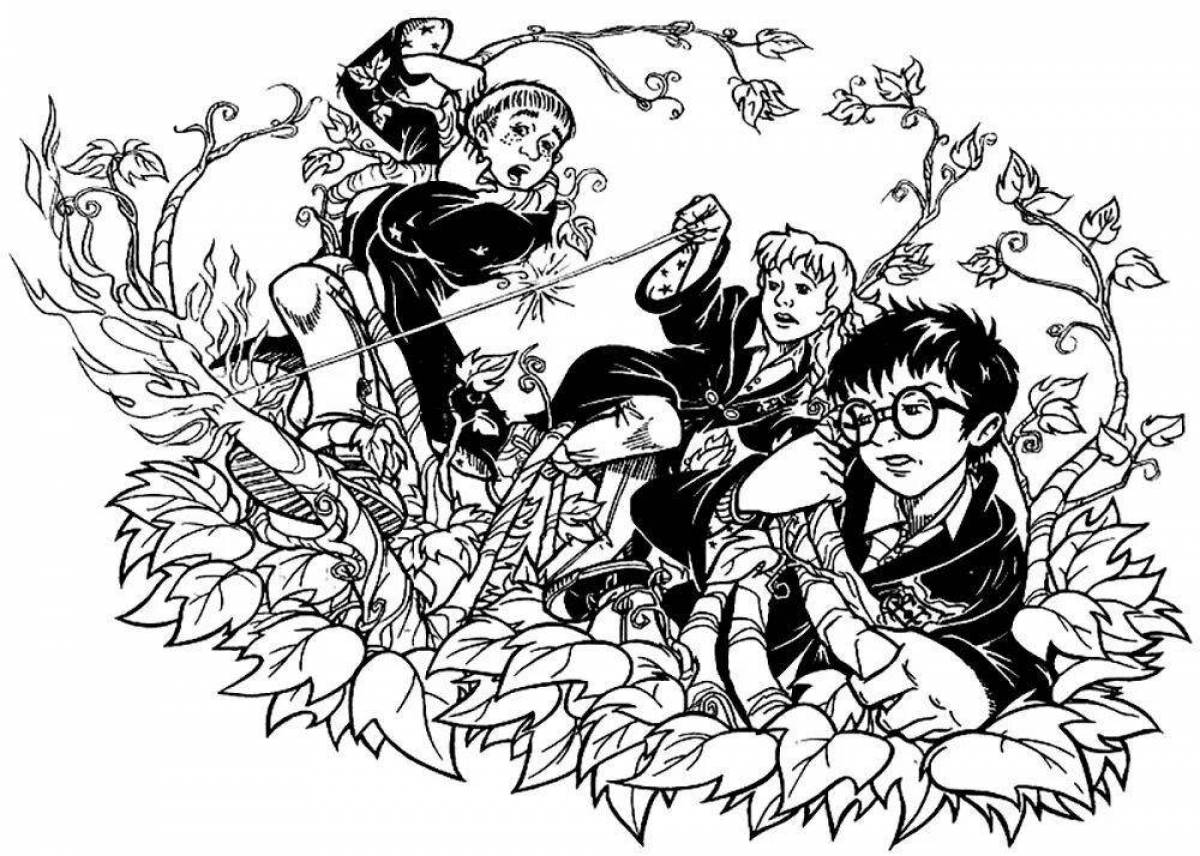 Adorable harry potter by numbers coloring book