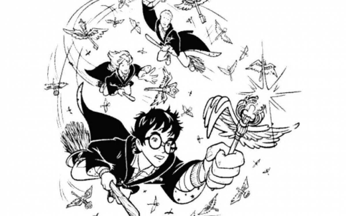 Harry potter glitter coloring by numbers