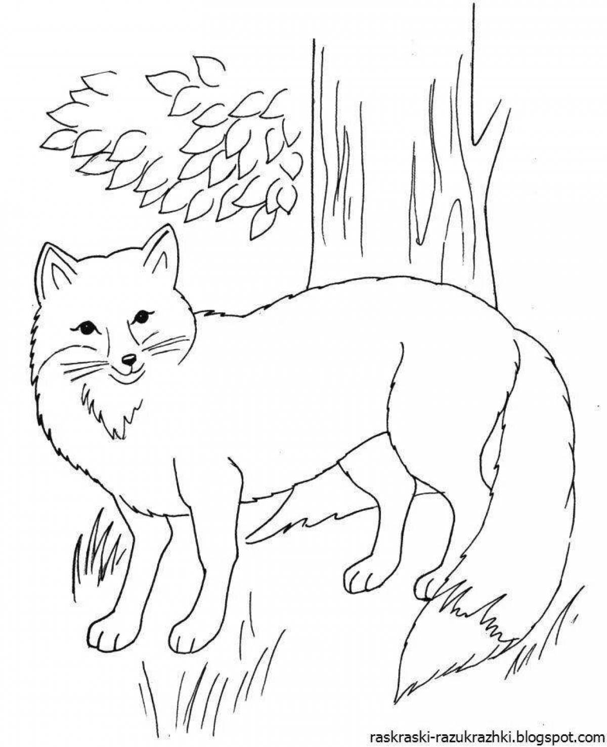 Amazing wild animal coloring page for 5-6 year olds