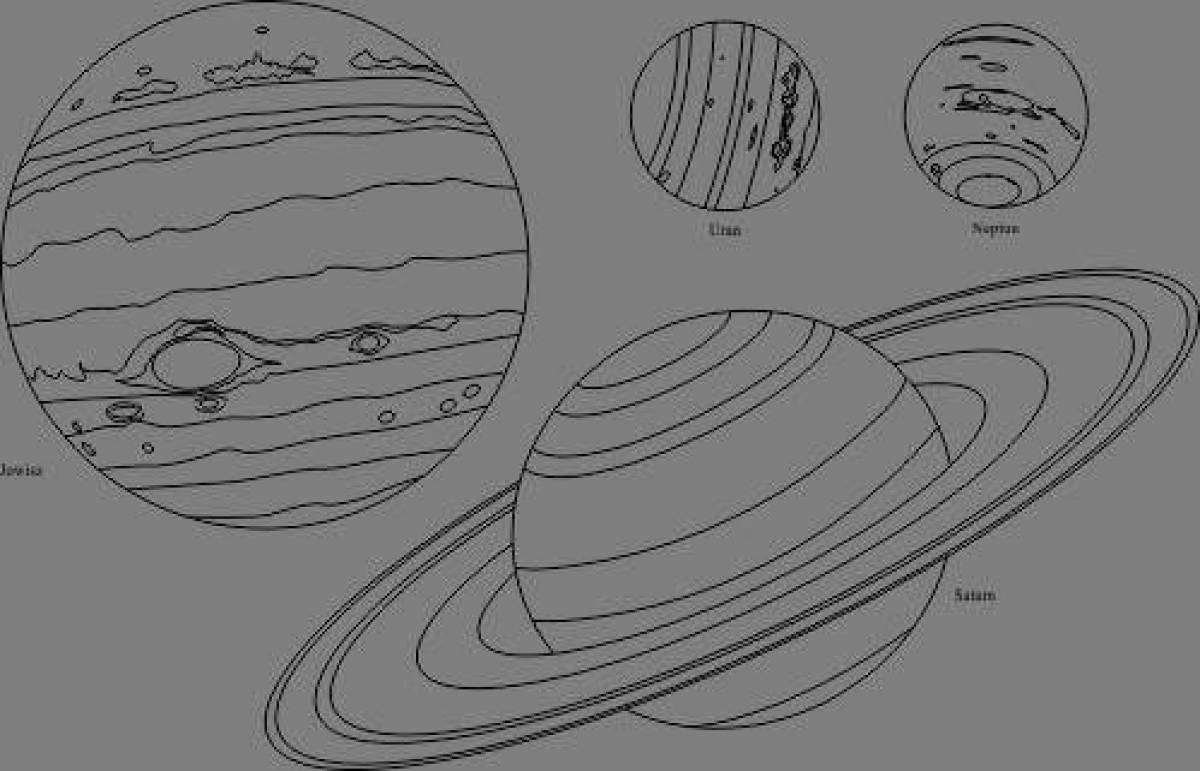 Coloring page magnificent jupiter