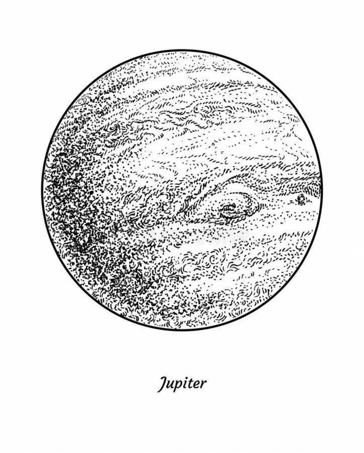Потрясающая раскраска юпитер