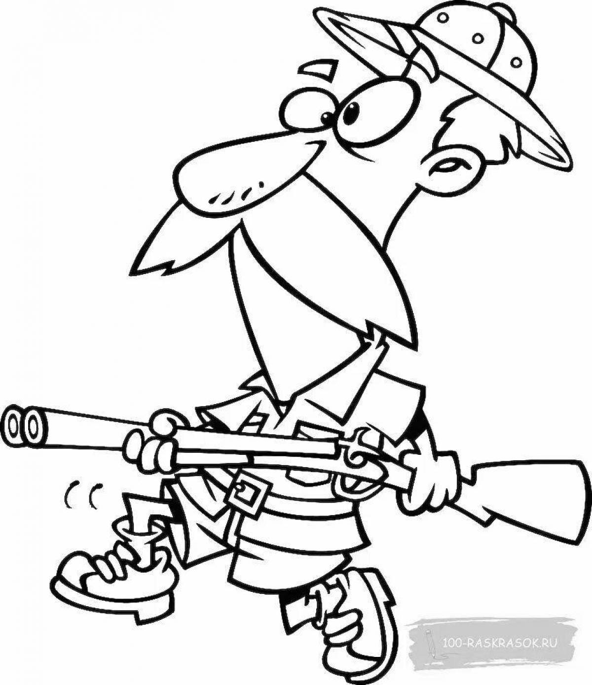 Majestic hunter coloring page