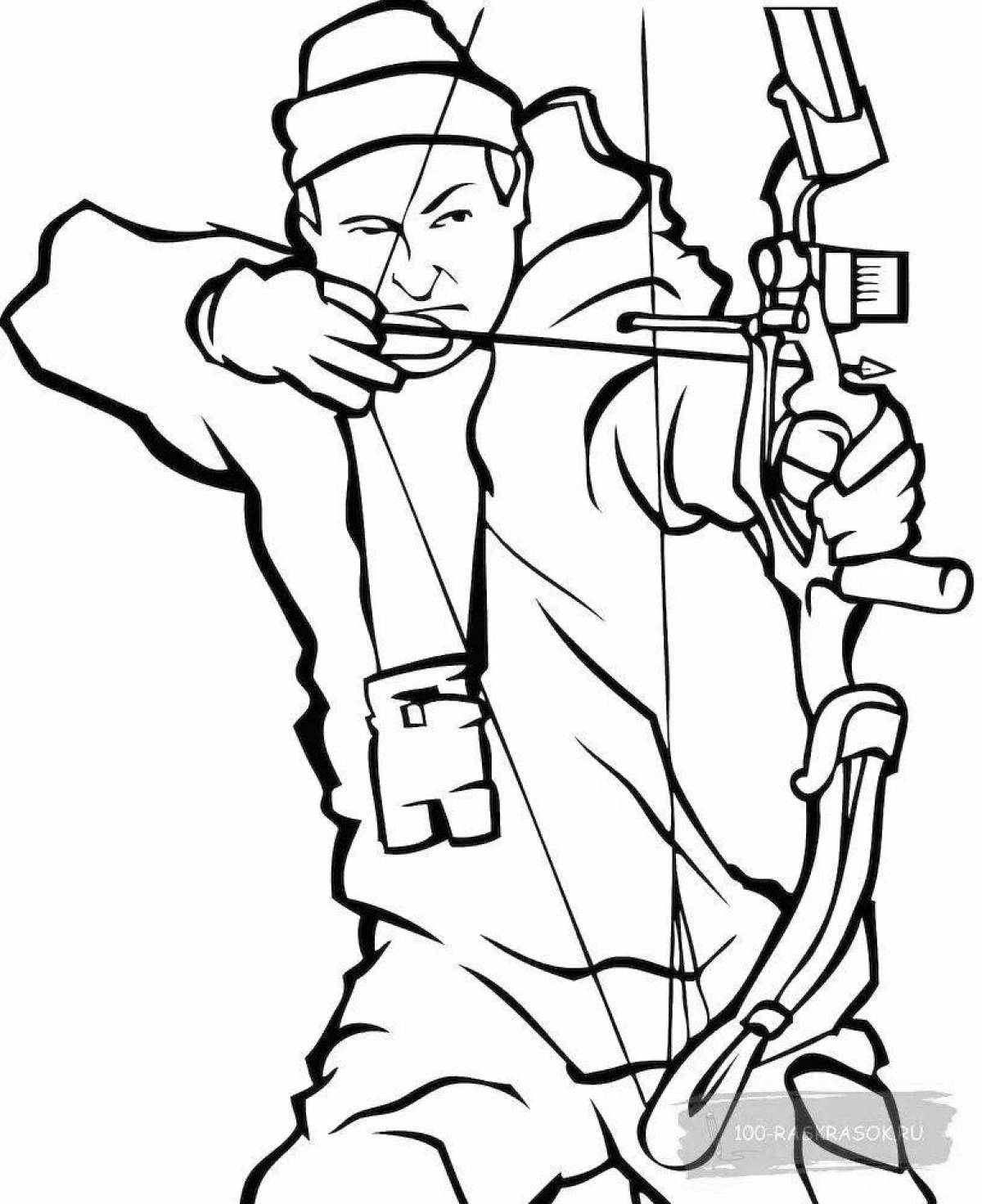 Cunning hunter coloring page