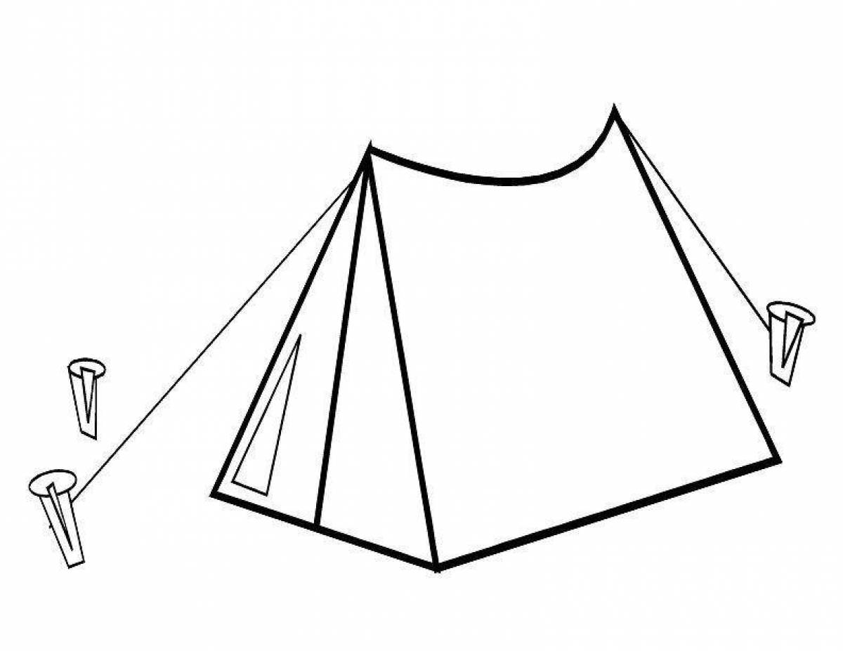 Coloring page fun tent