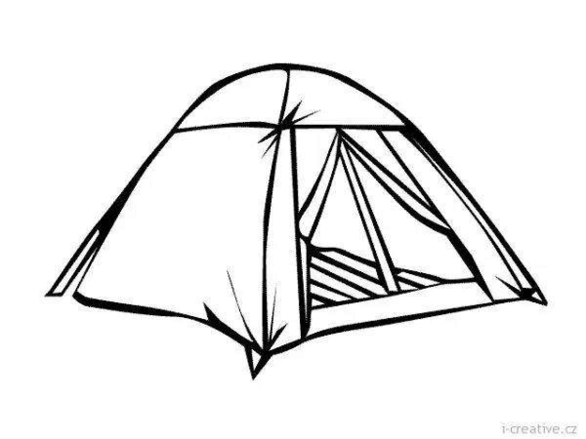 Colored tent coloring book
