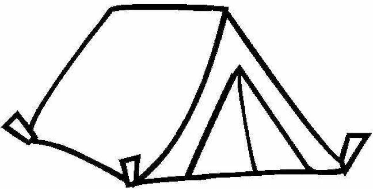 Color-mad tent coloring page