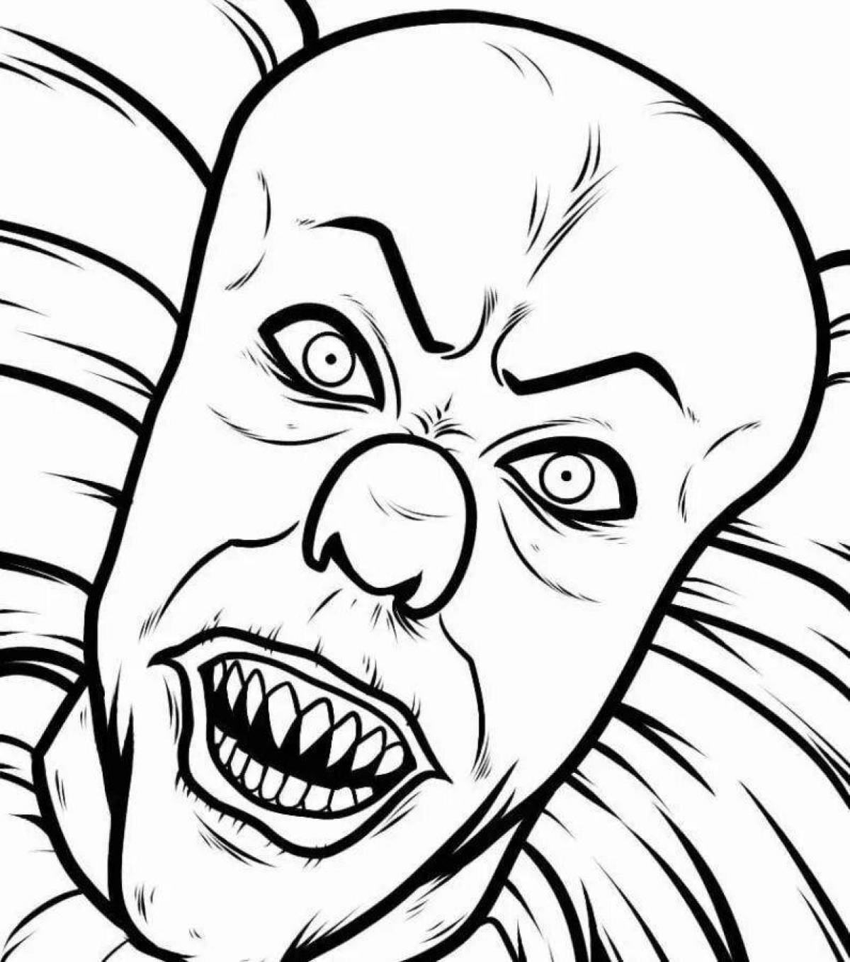 Chilling horror coloring book